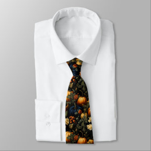 Pumpkins Floral Art Necktie Krawatte