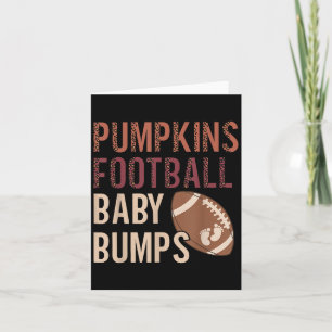 Pumpkins Football Baby Bumps Schwangerschaft Thank Karte
