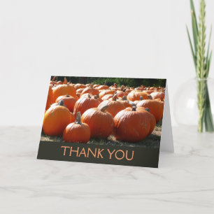Pumpkins Foto für Herbst, Halloween oder Erntedank Dankeskarte