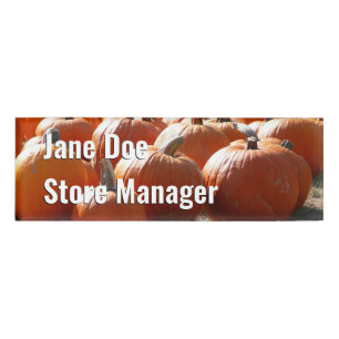 Pumpkins Foto für Herbst, Halloween oder Erntedank Namenschild