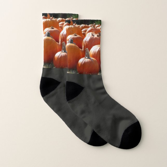 Pumpkins Foto für Herbst, Halloween oder Erntedank Socken (Paar)