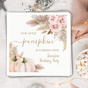 Pumpkins Geburtstagsmädchen Boho Herbst Serviette