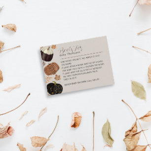 Pumpkins Gender Neutral Book Request Baby Shower Begleitkarte