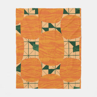 Pumpkins: Geometrisches Dreieck Retro. Fleecedecke