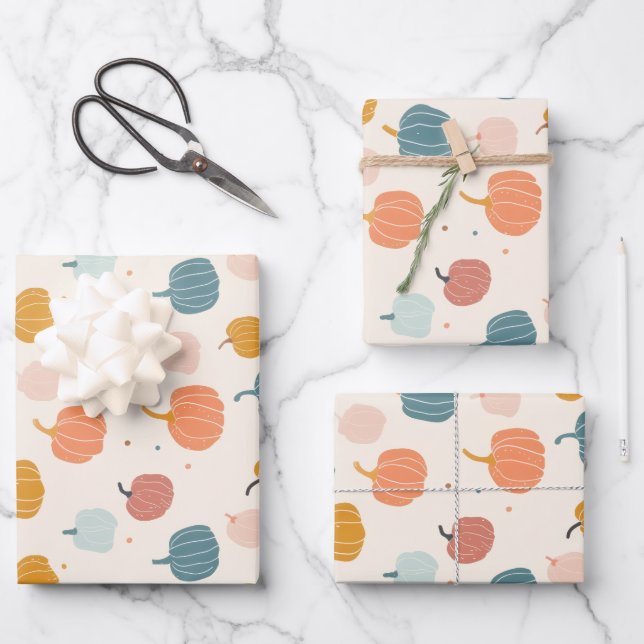 PUMPKINS GESCHENKPAPIER SET (Vorderseite)