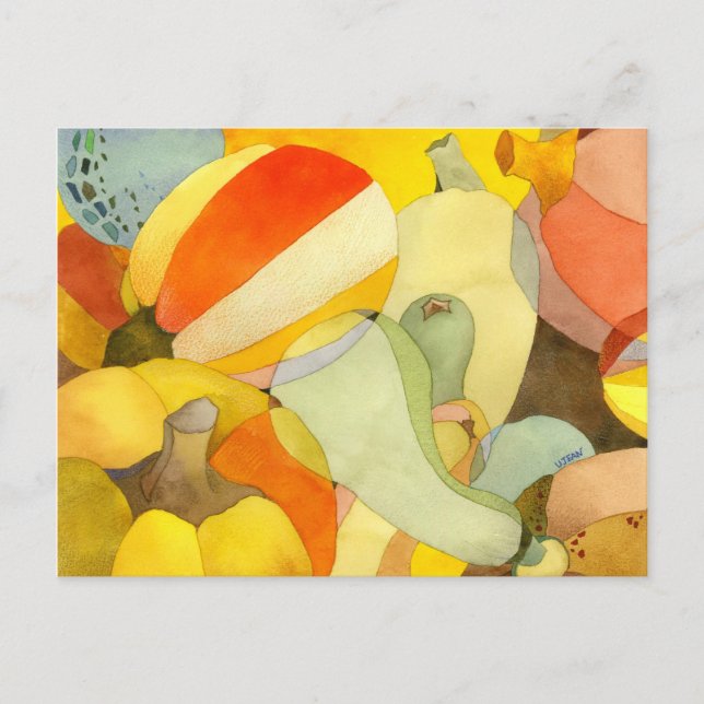 Pumpkins & Gourds Küche Rezept Postkarte (Vorderseite)