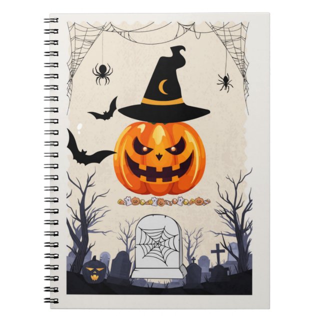 Pumpkins & Grabsteine: Ein Halloween-Notebook Notizblock (Vorderseite)