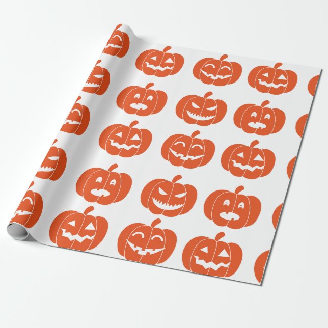 Pumpkins Grimace Geschenkpapier (Ungerollt)