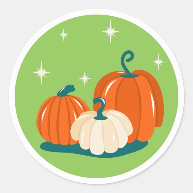 Pumpkins Halloween Classic Round Sticker (Vorderseite)