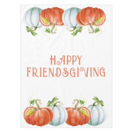 Pumpkins Happy Friendsgiving brennender orangefarb Tischdecke