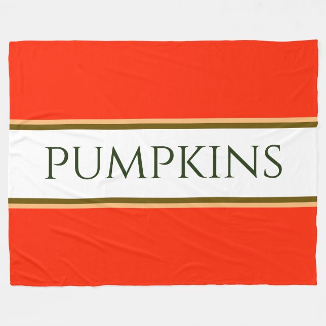 PUMPKINS Helle Herbst Orangenbraun weiße Streifen Fleecedecke (Vorderseite (Horizontal))