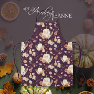 Pumpkins Herbst Erntedank BOHO Floral Schürze