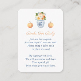 Pumpkins Herbstliche Blume bringen ein Buch Kinder Begleitkarte