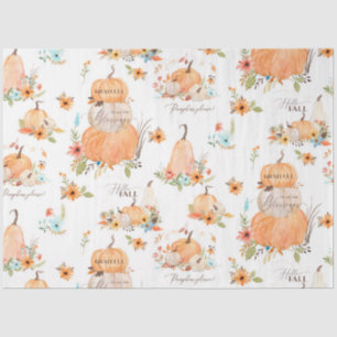 Pumpkins Herbstliche Blume in Herbstlauben Wasserf Seidenpapier