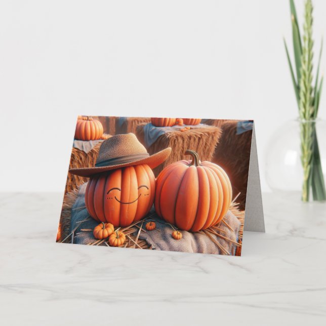 Pumpkins Hochzeitstag Karte (Vorderseite)