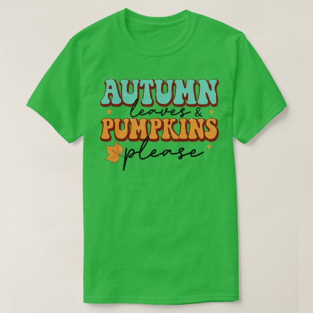 Pumpkins im Herbst Bitte T-Shirt (Design vorne)