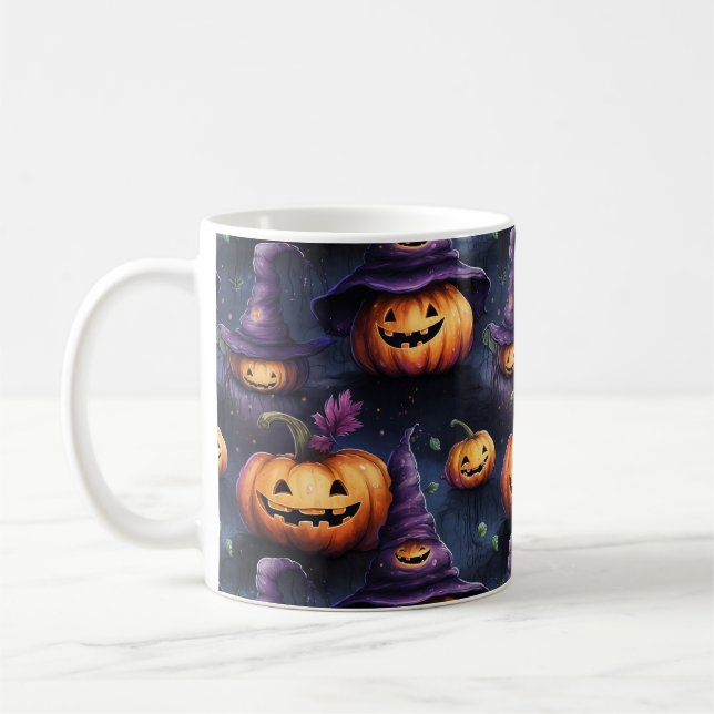Pumpkins Magic Hats Halloween Kaffeetasse (Links)