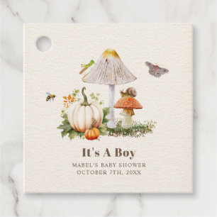 Pumpkins Mushroom Woodland Insekten Boy Baby Showe Geschenkanhänger