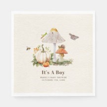 Pumpkins Mushroom Woodland Insekten Boy Baby Showe