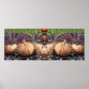 Pumpkins Pflanze Stand Mirror Farm Abstrakt Poster
