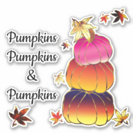 Pumpkins & Pumpkins Gradient, Gold & Foil Texture Aufkleber