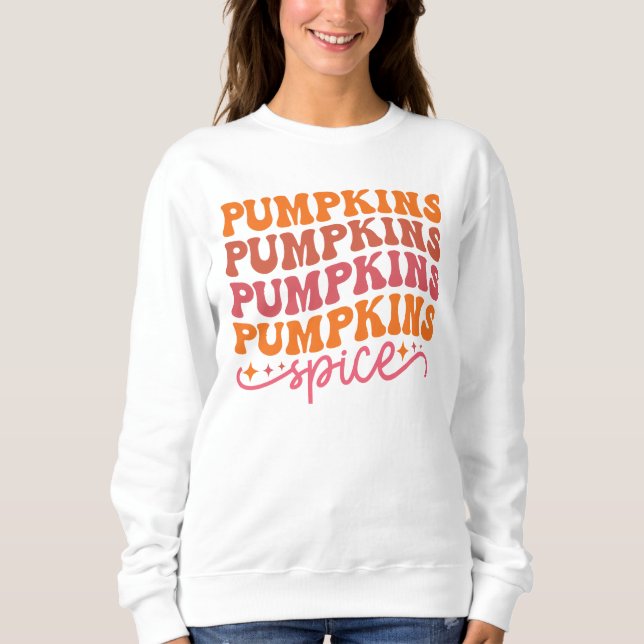 Pumpkins Pumpkins Pumpkins Pumpkins Gewürze Sweatshirt (Vorderseite)