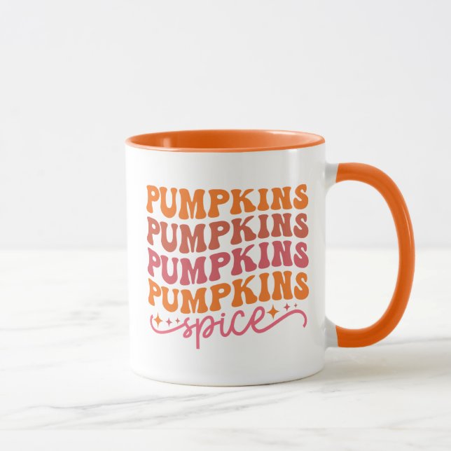 Pumpkins Pumpkins Pumpkins Pumpkins Gewürze Tasse (Rechts)