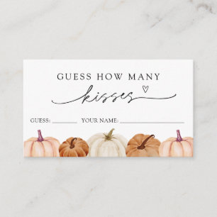 Pumpkins raten, wie viele Kisses Game Card Begleitkarte