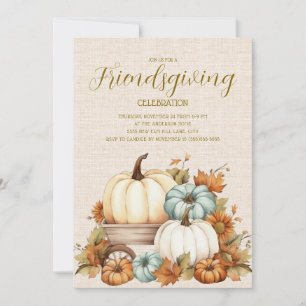 Pumpkins Rustikale Aquamarine White Friendsgiving