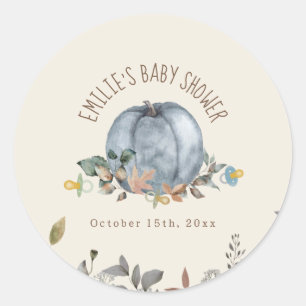 Pumpkins Schnuller Fall Boy Baby Dusche Runder Aufkleber