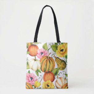 Pumpkins Sonnenblumen: Design des Aquarellmusters