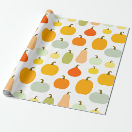 Pumpkins Sorten Muster Wrapping Paper Geschenkpapier