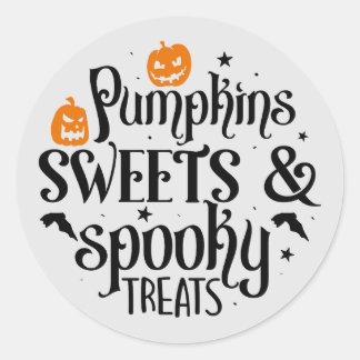 Pumpkins Süßigkeiten spoky Tees Halloween Runder Aufkleber