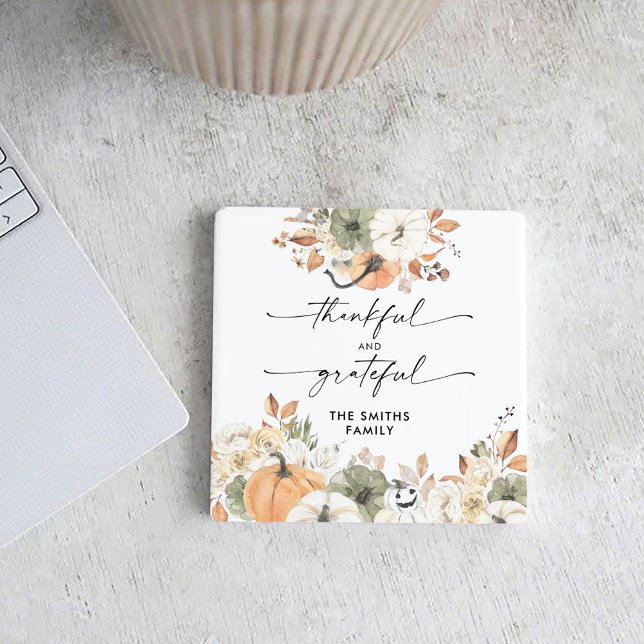 Pumpkins Thanksgiving Dinner Square Paper Coaster  Rechteckiger Pappuntersetzer (Von Creator hochgeladen)