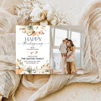 Pumpkins Thanksgiving Flat Announcement Card Ankündigung