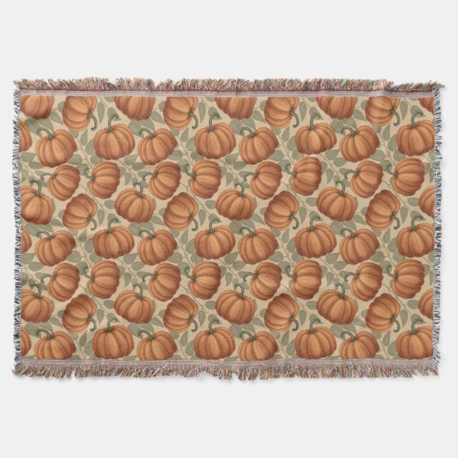 Pumpkins Throw Blanket Decke (Vorderseite)