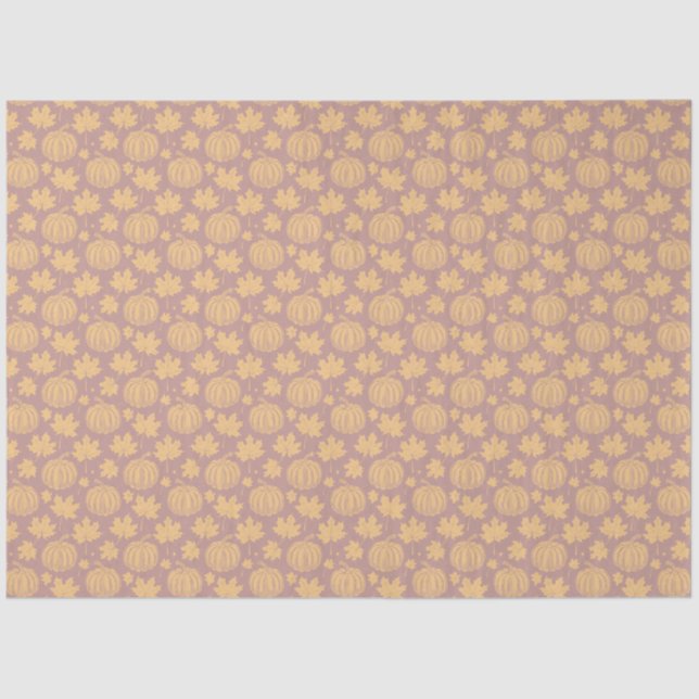 Pumpkins und Blätter Herbst Seidenpapier (Vorderseite)