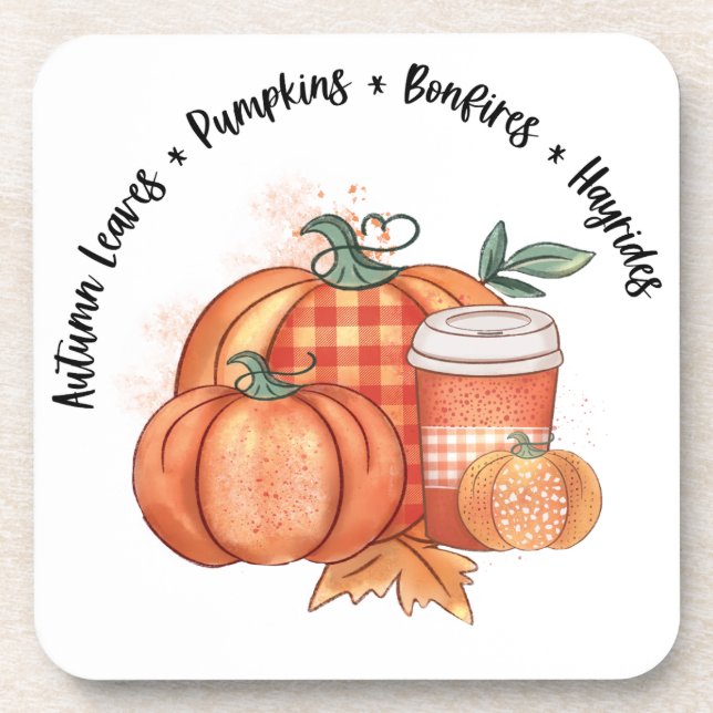 PUMPKINS UND BONFIRES GETRÄNKEUNTERSETZER (Vorderseite)