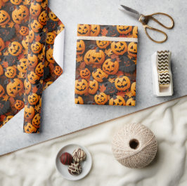 Pumpkins und GeisterHalloween Geschenkpapier