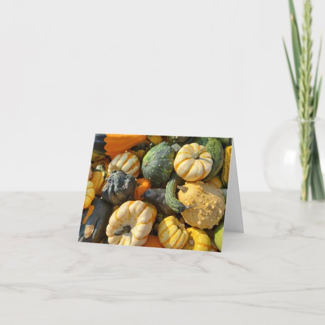 Pumpkins und Gourds Autumnal Karte (Vorderseite)