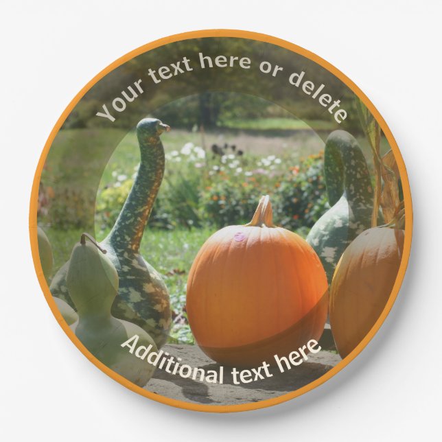 Pumpkins und Gourds Personalisiertes Party Pappteller (Vorderseite)