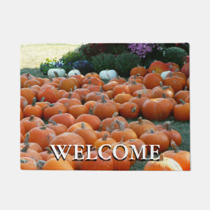 Pumpkins und Mums Herbsternte Fotografie Fußmatte