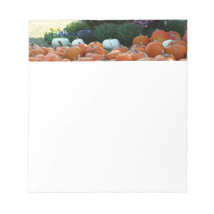 Pumpkins und Mums Herbsternte Fotografie Notizblock