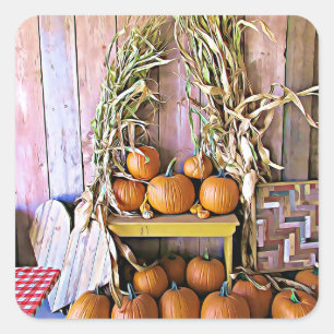 Pumpkins und Quilt Halloween Stickers