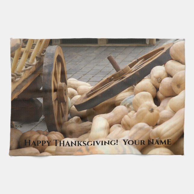 Pumpkins und Räder Geschirrtuch (Horizontal)