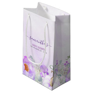 Pumpkins und violette Blumen Herbstdusche Kleine Geschenktüte