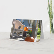 Pumpkins und Wicker Rocker - Martha's Vineyard