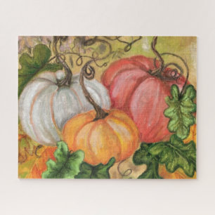 Pumpkins - Wasserfarben Kunst Puzzle