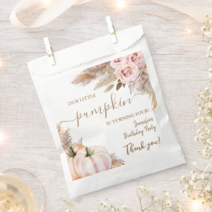 Pumpkins Watercolor Boho Girls Fall 4. Geburtstag Geschenktütchen