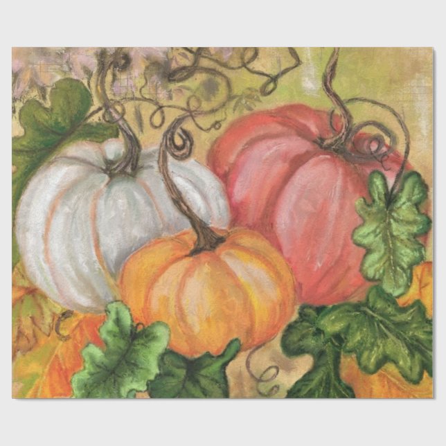 Pumpkins Wrapping Paper Halloween Geschenkpapier (Flach)
